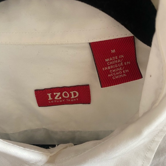 Men’s IZOD Luxury Sport White Dress Shirt - Picture 2 of 5
